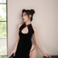 High Slit Transparent Sexy Chinese Cheongsam