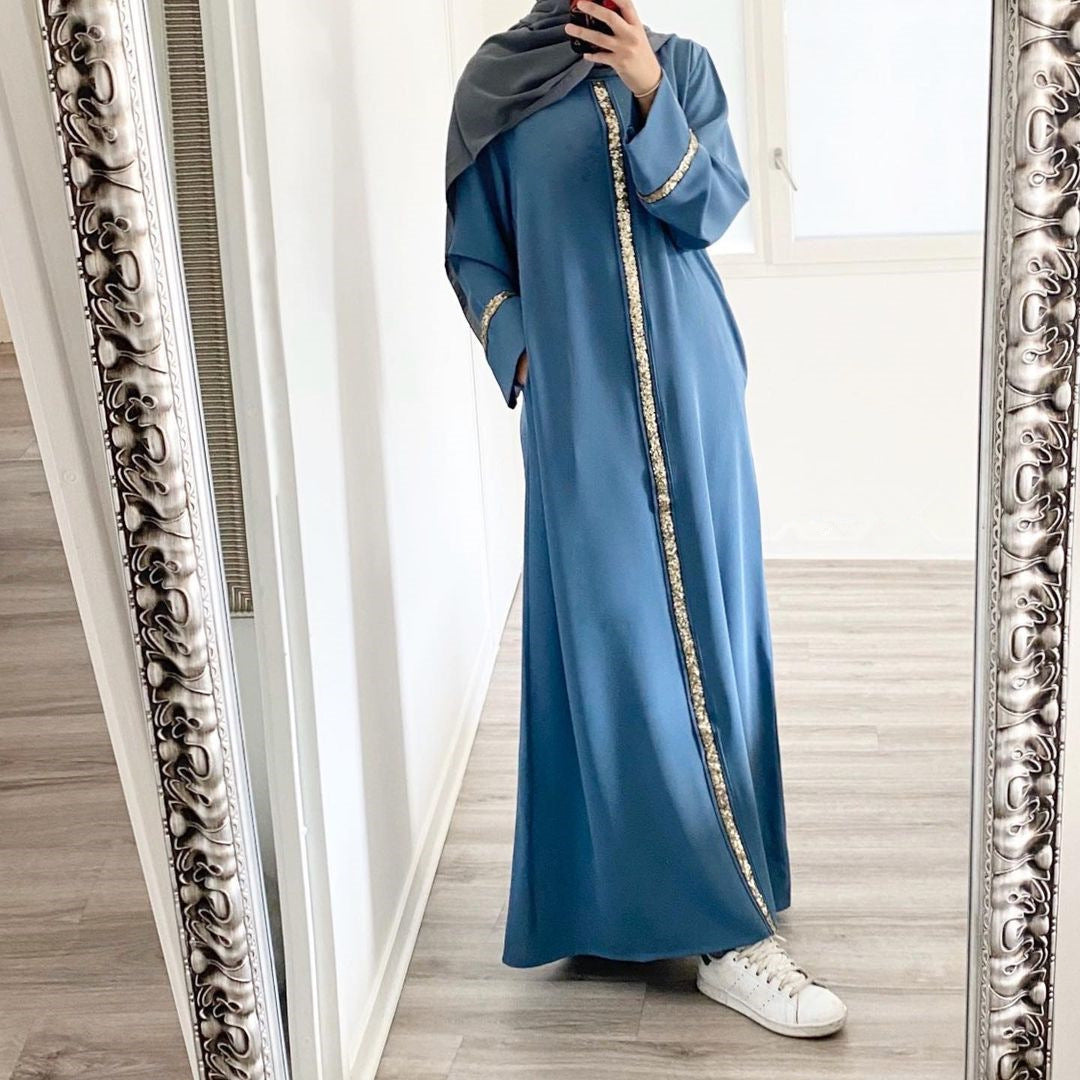 Modest Women Ramadan Dress Islamic Muslim Abaya Kaftan Casual Robe