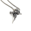 Gothic Vintage Rose Cross Titanium Steel Necklace