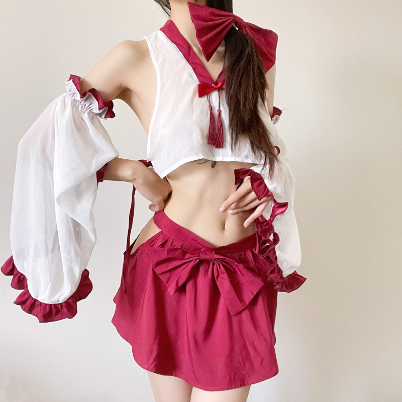 Japanese Cute Miko Cosplay Lingerie