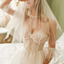 Bridal Lace Wedding Dress Suspenders Mesh Sexy Hollow Out Nightdress