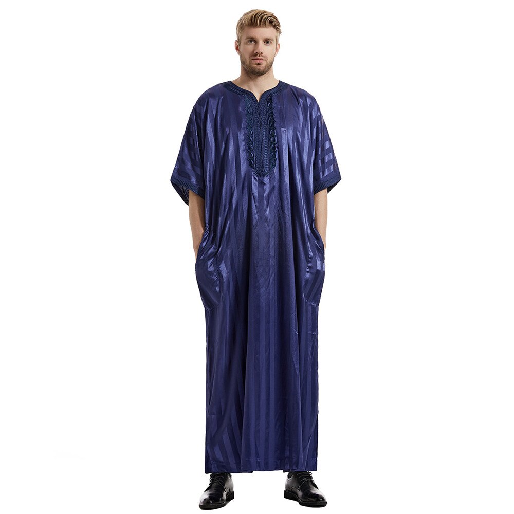 Islamic Men Clothes Dress Robe Muslim Turkey Jubbe Thobe Thoub Saudi Arabic Traditional Kaftan Abaya Dubai Eid Ramadan Clothing