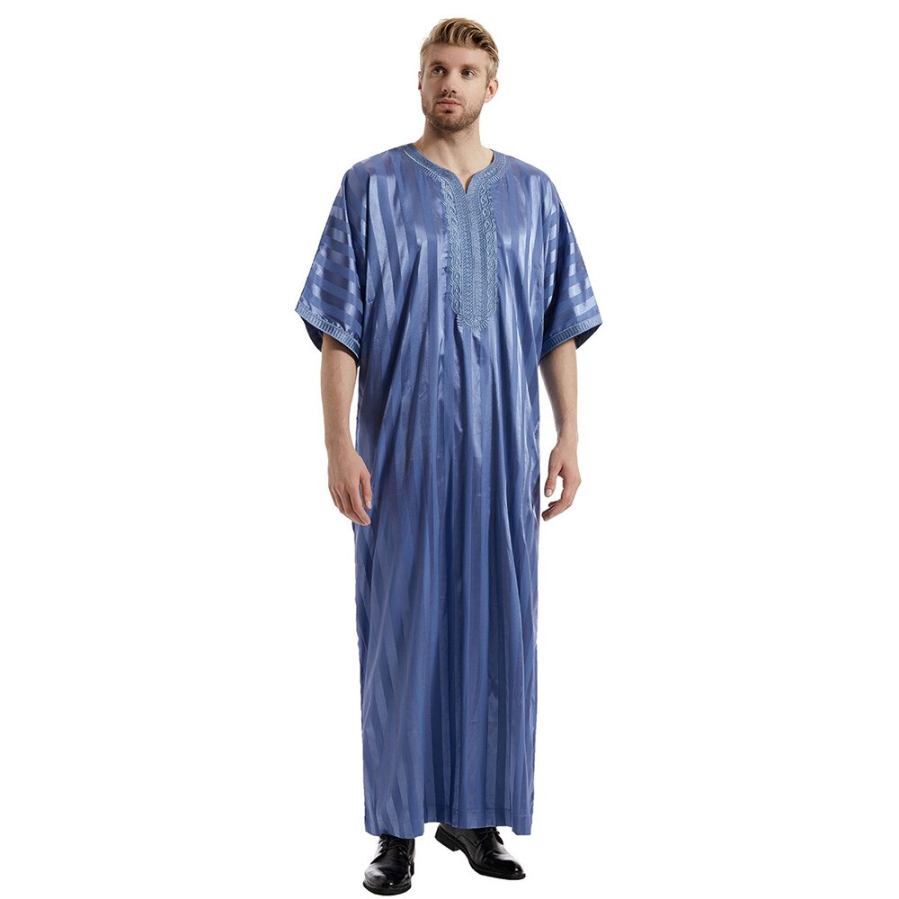 Islamic Men Clothes Dress Robe Muslim Turkey Jubbe Thobe Thoub Saudi Arabic Traditional Kaftan Abaya Dubai Eid Ramadan Clothing