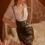 Seductive Role Play Teacher Uniform Shirt Leather Skirt