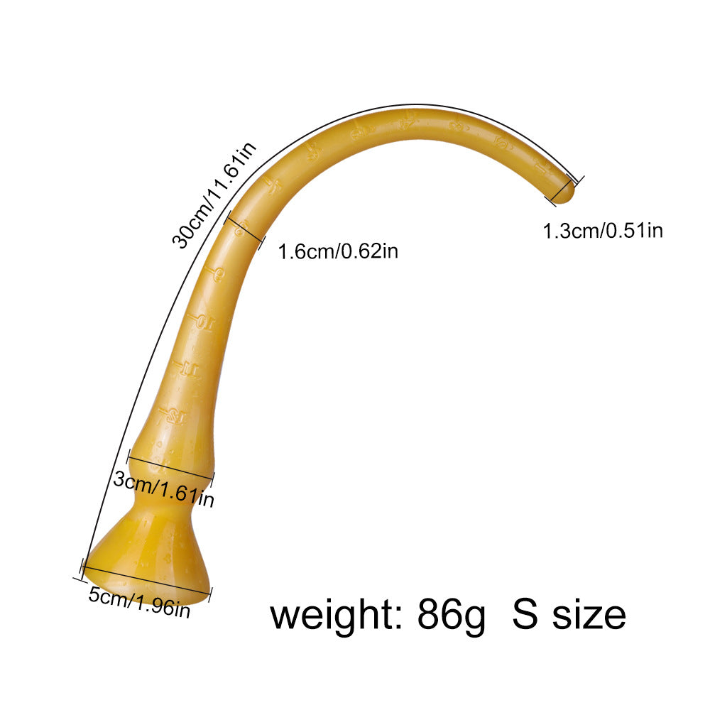 Super Long Soft Anus Depth Measuring Anal Plug Whip