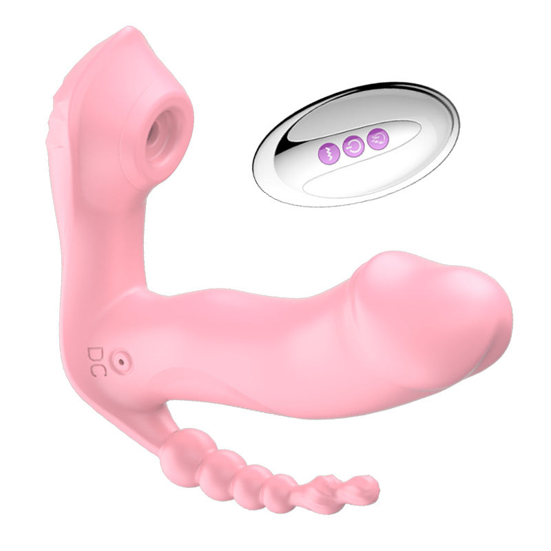 Outdoor G Spot Clitoral Anal Waterproof Rechargeable Vibrator 3 in 1 with 7 Vibration Modes