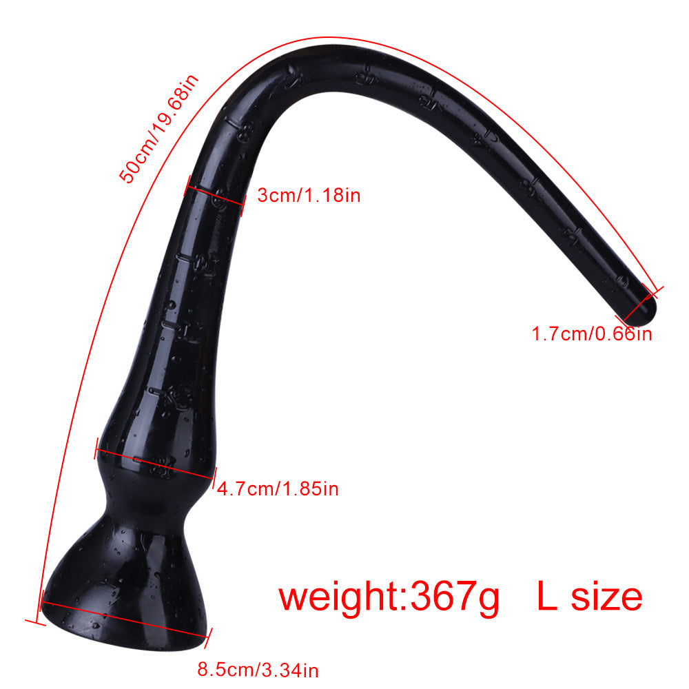 Super Long Soft Anus Depth Measuring Anal Plug Whip