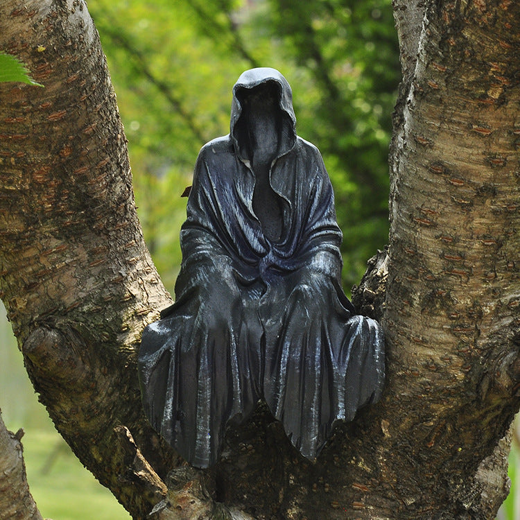 Black Robe Mysterious Ghost Ornament Gothic Garden Ornament Black Robe Mysterious Ghost Ornament Gothic Garden Ornament Home Decor