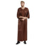 Muslim Men Kaftan Robe Satin Embroidery Jubba Thobe Arab Saudi Thoub Eid Ramadan Turkish Islamic Abaya Dress Traditional Clothes