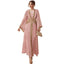 Pink Abaya Dubai Turkey Robe Sets Ramadan Muslim Women Maxi Dress Morocco Kaftan