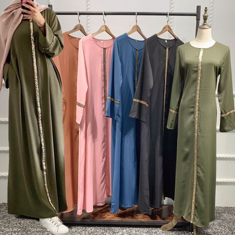 Modest Women Ramadan Dress Islamic Muslim Abaya Kaftan Casual Robe