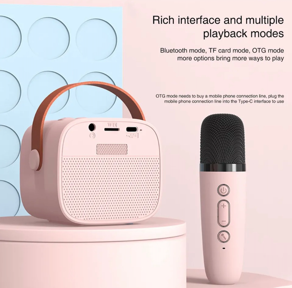 New Portable Audio With Microphone Portable Karaoke conference Dedicated Outdoor Camping Wireless Bluetooth Mobile Speaker