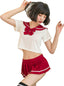 School Girl Outfit Lingerie Sexy Japanese Sailor Anime Cosplay with Pleated Skirt