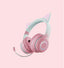 LED Cat Ear Wireless Bluetooth Noise Reduction Earphones With External Mic