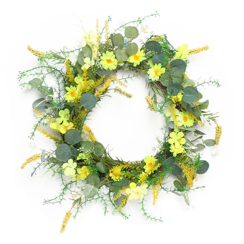 Beautiful Artificial Flower Wreath Door Decoration