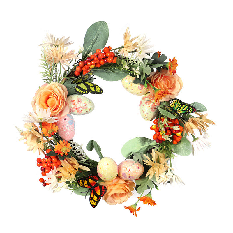 Beautiful Artificial Flower Wreath Door Decoration