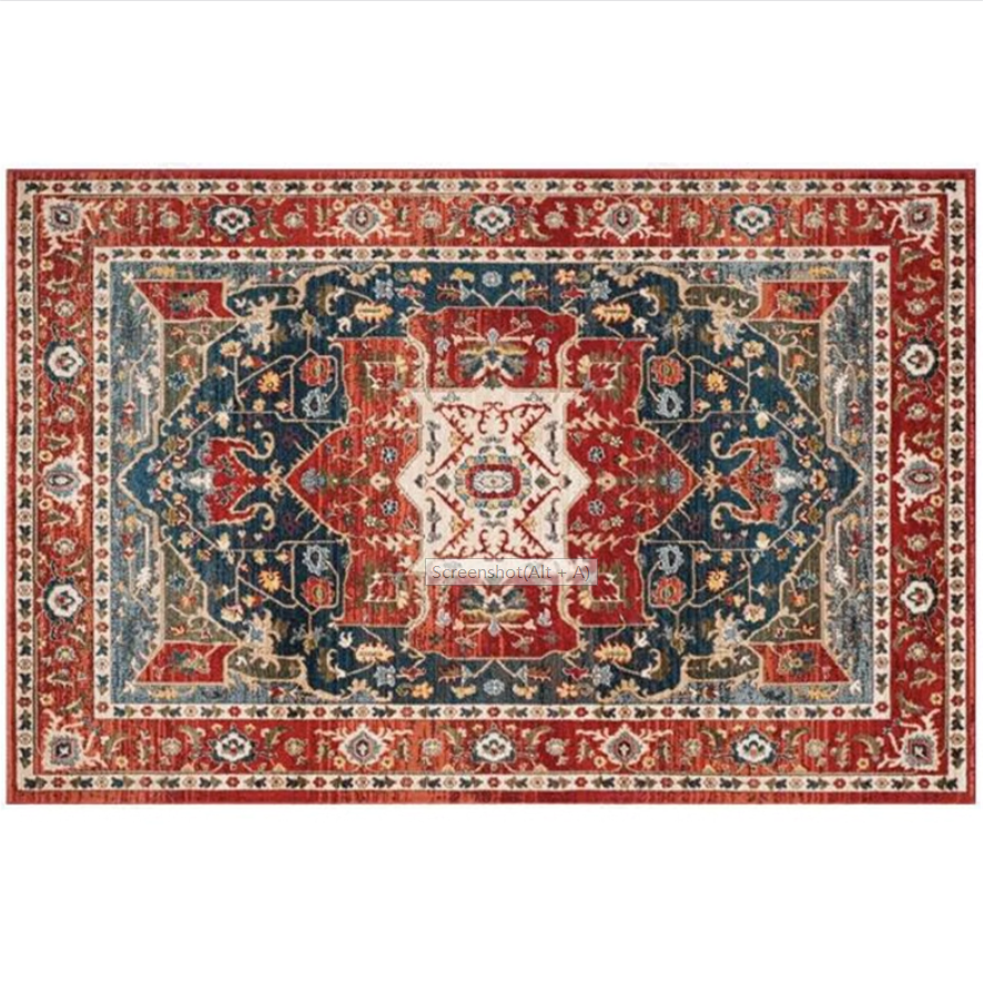 Bohemian Style Vintage Rug - Stain Resistant Rugs for Living Room Bedroom