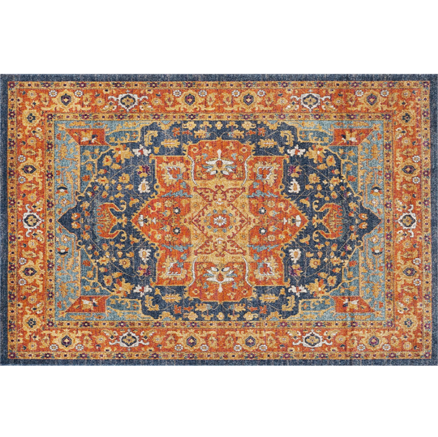 Bohemian Style Vintage Rug - Stain Resistant Rugs for Living Room Bedroom