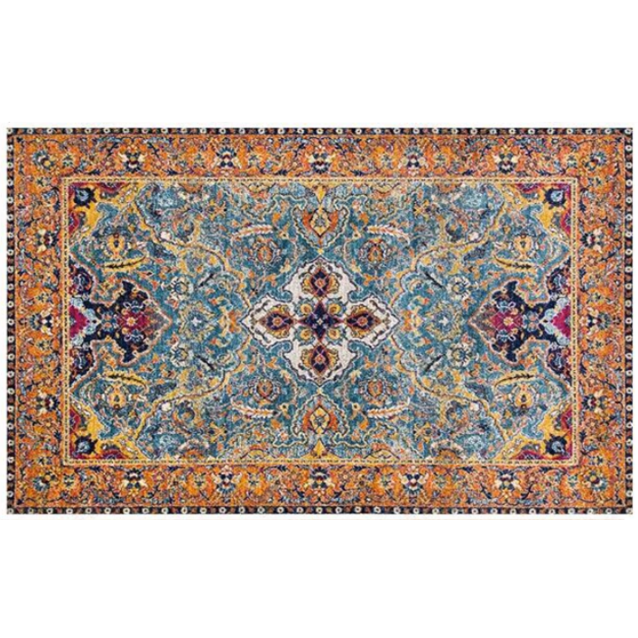 Bohemian Style Vintage Rug - Stain Resistant Rugs for Living Room Bedroom