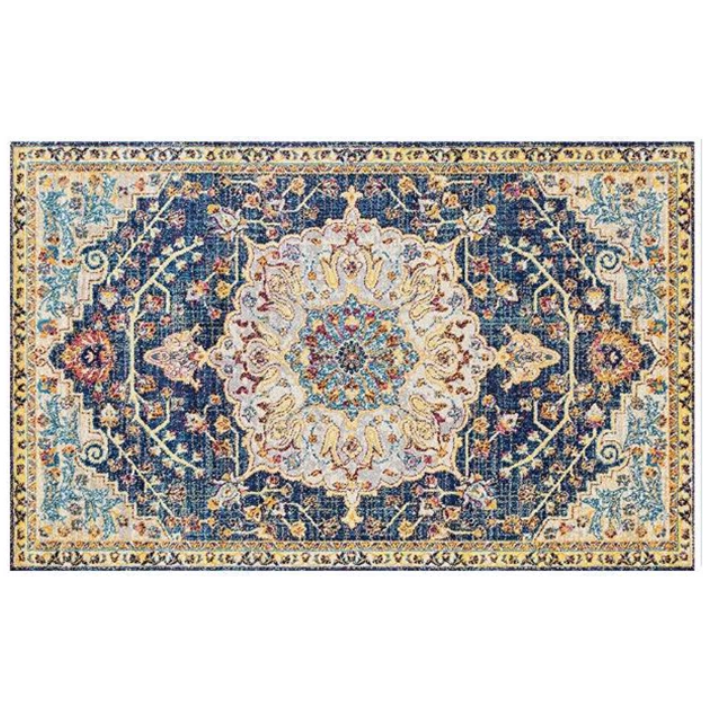 Bohemian Style Vintage Rug - Stain Resistant Rugs for Living Room Bedroom