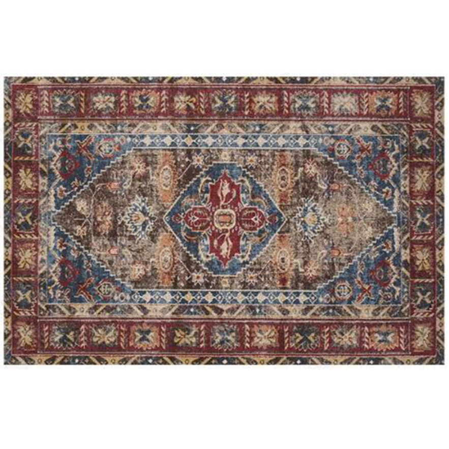 Bohemian Style Vintage Rug - Stain Resistant Rugs for Living Room Bedroom