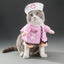 Pets Cat Puppy Funny Cosplay Nurse Costume